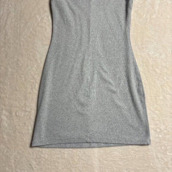 TNA Women Homestretch Highline Dress Size Large Gray Stretch Rib Artizia Bodycon - Picture 7 of 12